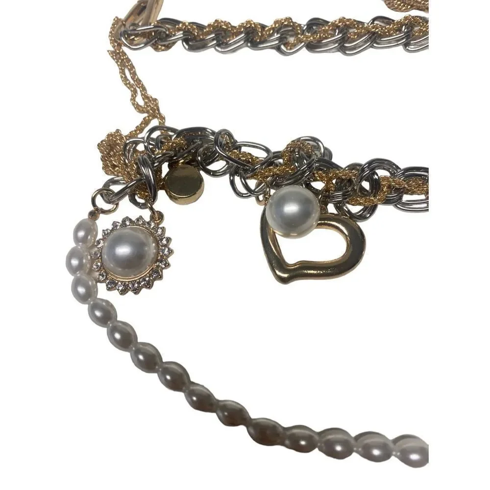Lovers and Friends Jane Chain Belt in Gold Silver Defect‎